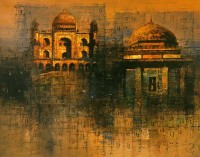 A. Q. Arif, 22 x 28 Inch, Oil on Canvas, Cityscape Painting, AC-AQ-454